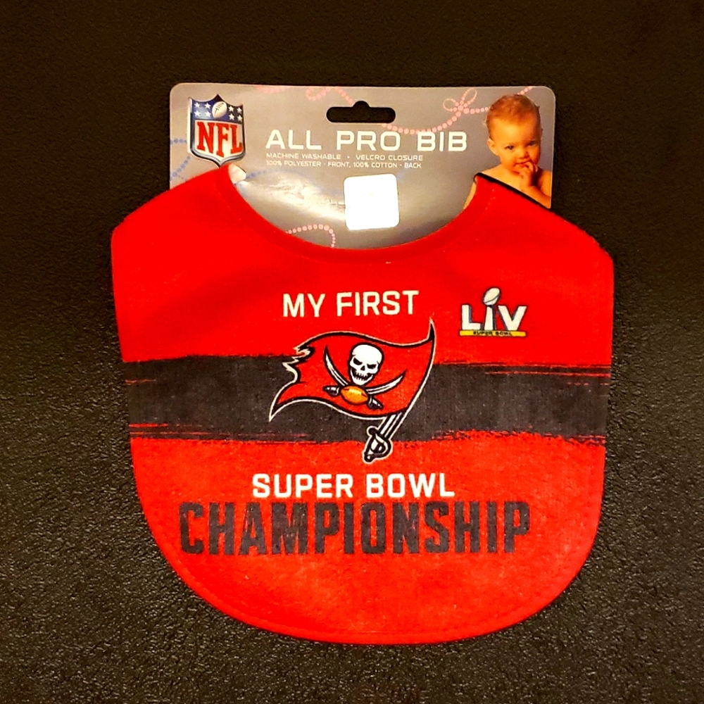 💙3/$15🆕️Official NFL Tampa Bay Buccaneers Championship baby bib